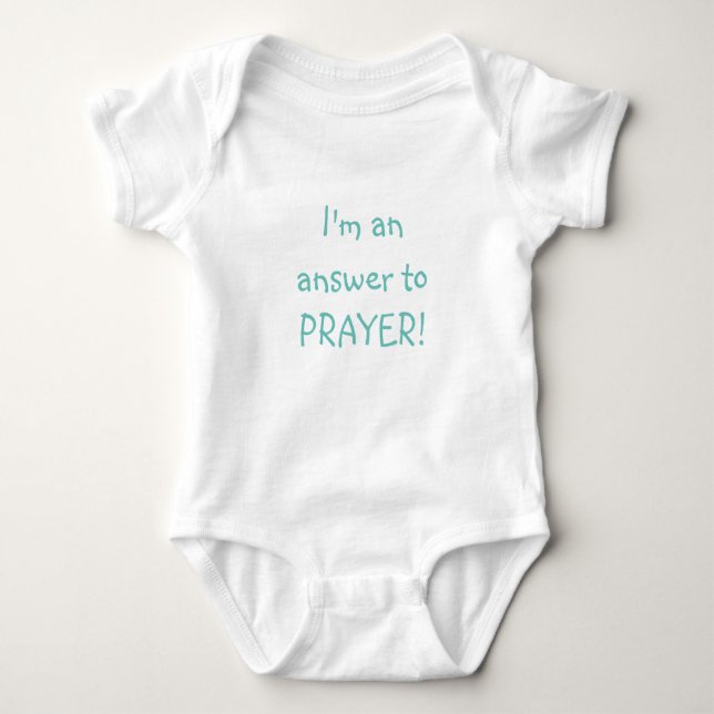 Ich bin eine Antwort auf PRAYER! Baby Strampler (Vorderseite)