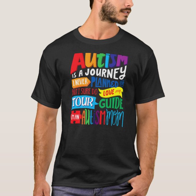 Ich bin eine Autismus-Mutter Stolze Mutter Zitat A T-Shirt (Vorderseite)