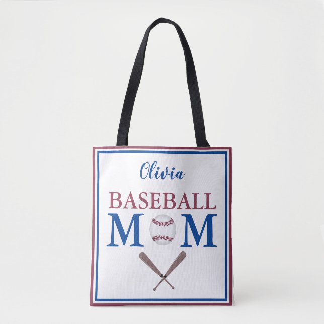 Ich bin eine Baseball-Mama Personalisiert (Vorderseite)