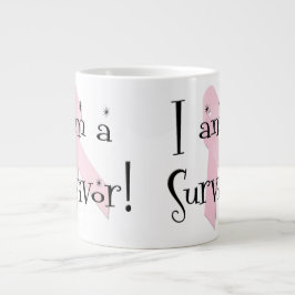 Ich bin eine Brustkrebs-Überlebende Krebskriegerin Jumbo-Tasse