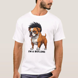 Ich bin eine Bulldogge | Punk-Mohawk-Bulldogge T-Shirt