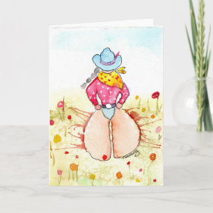 Ich bin eine Cowgirl Karte