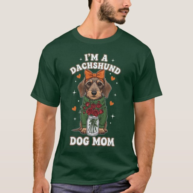 Ich bin eine Dachshund-Mama  T-Shirt (Vorderseite)