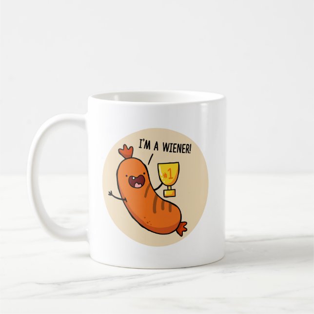 Ich bin eine Dackel Hotdog Pun Tasse (Links)