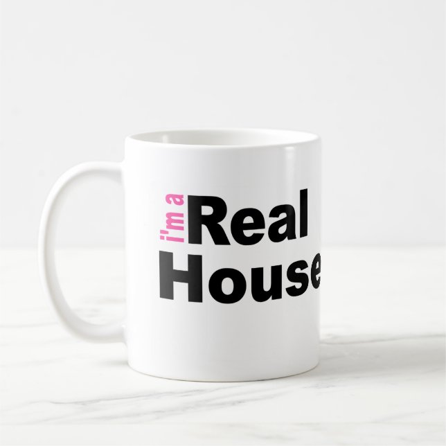 Ich bin eine echte Hausfrau Kaffee-Tasse Tasse (Links)