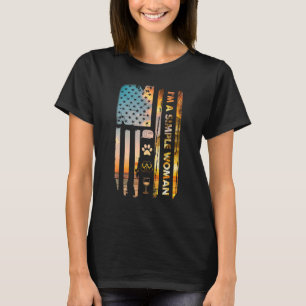 Ich bin eine einfache Frau Camping Wein Flip Flops T-Shirt
