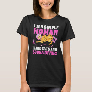 Ich bin eine einfache Frau, die ich mag Katzen und T-Shirt