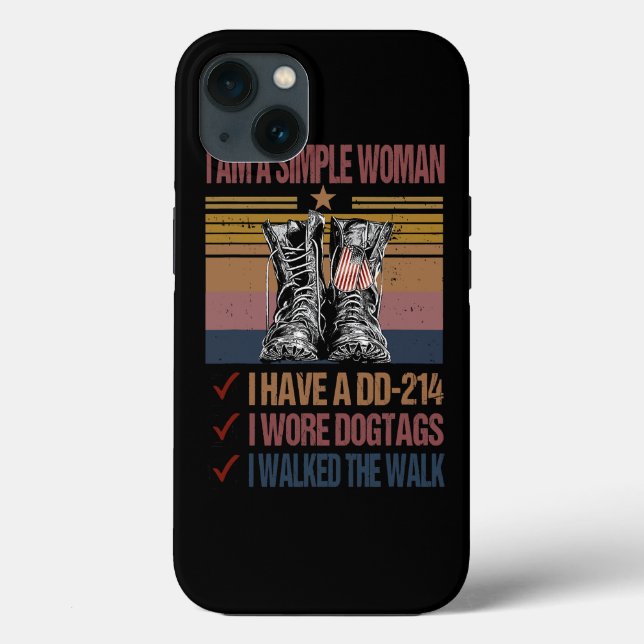 Ich bin eine einfache Frau, die ich zwei mal vier  Case-Mate iPhone Hülle (Rückseite)