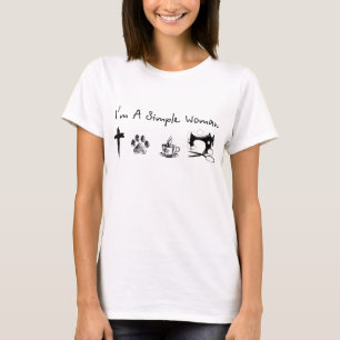 Ich bin eine einfache Frau, die jesus-Hundekaffee  T-Shirt