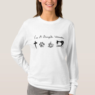 Ich bin eine einfache Frau, die jesus-Hundekaffee  T-Shirt