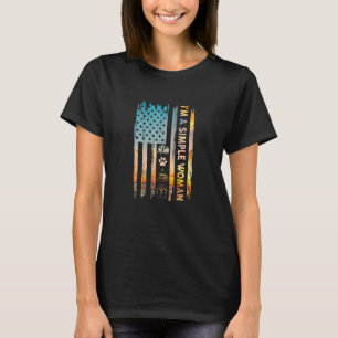 Ich bin eine einfache weibliche Camping amerikanis T-Shirt