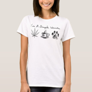 Ich bin eine einfache weibliche Kaffeekanne, die T T-Shirt