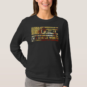 Ich bin eine einfache weibliche Liebe Hund Drehte T-Shirt