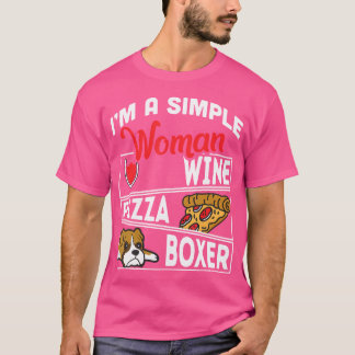 Ich bin eine einfache weibliche Pizza Lover Boxer  T-Shirt