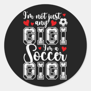 Ich bin eine Fußball-Oma eines Fußballspielers Gig Runder Aufkleber