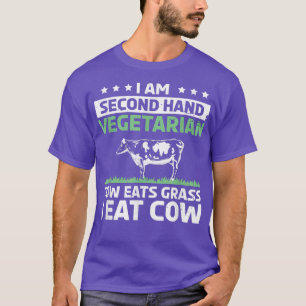 Ich bin eine gebrauchte vegetarische Kuh essen Gra T-Shirt