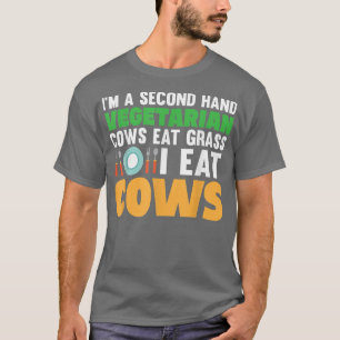 Ich bin eine gebrauchte vegetarische Kühe essen Gr T-Shirt