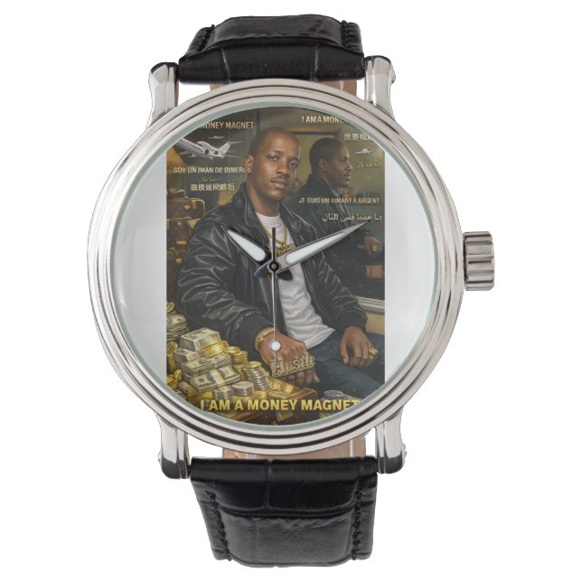 ICH BIN EINE GELDMAGNET-UHR ARMBANDUHR (Vorderseite)