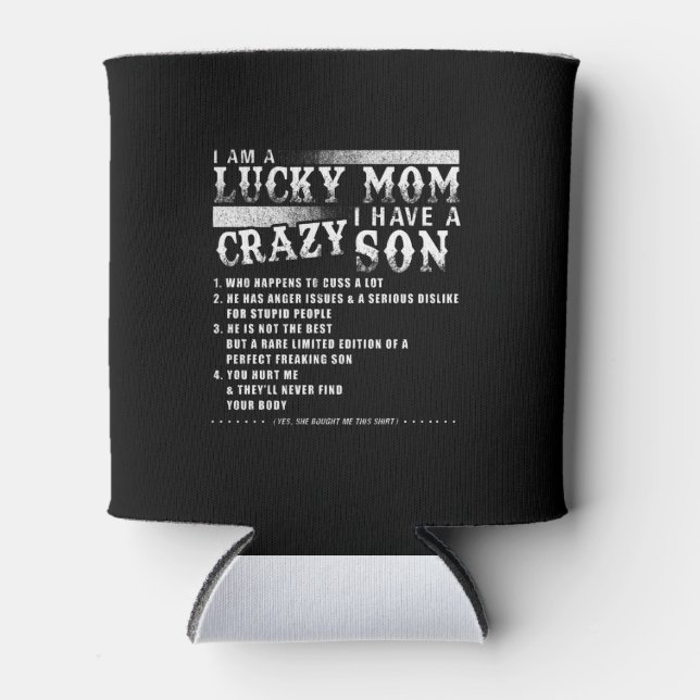 Ich bin eine glückliche Mama und habe eine verrück Dosenkühler (Vorderseite)