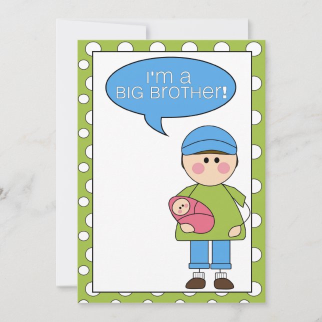 Ich bin eine große Bruder-Ankündigung Ankündigung (Vorderseite)