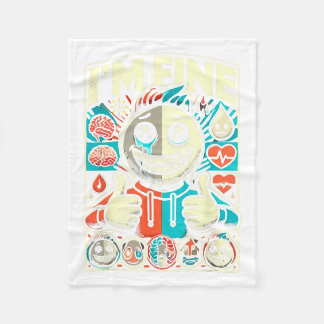 Ich bin eine gute Hilfe Depression Angst psychisch Fleecedecke (Vorderseite)