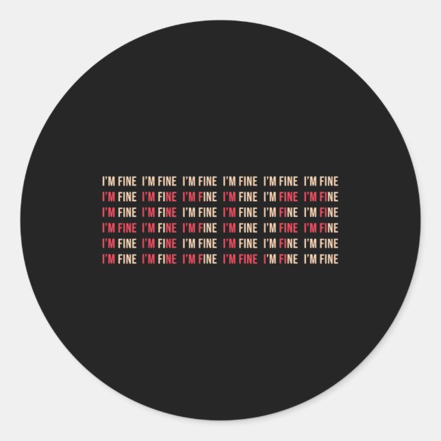 Ich bin eine gute Hilfe Depression Psychische Gesu Runder Aufkleber (Vorderseite)