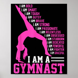 Ich bin eine Gymnastikmotivation Handstand Gymnast Poster