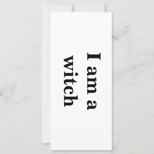 "Ich bin eine Hexe" Absichtserklärung (Vorderseite)