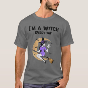 Ich bin eine Hexe Alltagsstraßen Halloween Funny T-Shirt