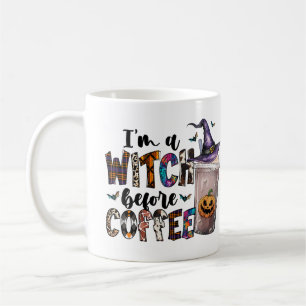 Ich bin eine Hexe, bevor Kaffee süß lustig Hallowe Kaffeetasse