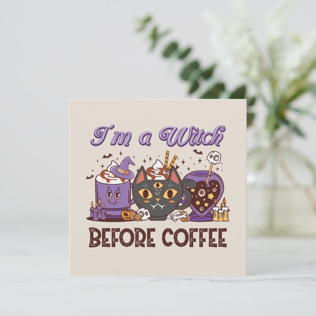 Ich bin eine Hexe vor dem Kaffee - Kaffee lange (Stehend Vorderseite)