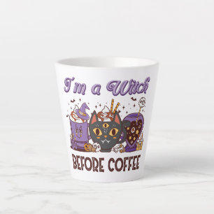 Ich bin eine Hexe vor dem Kaffee Milchtasse
