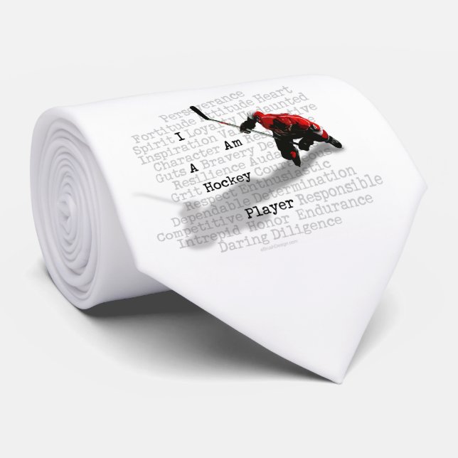 Ich bin eine Hockey-Player-Krawatte Krawatte (Gerollt)