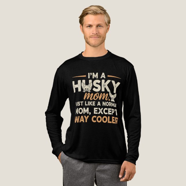 Ich bin eine Husky-Mama - Funny Dog Lover Zitat Tri-Blend Shirt (Volle Vorderseite)