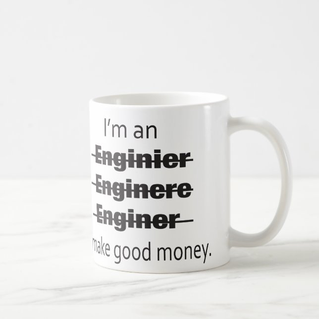 Ich bin eine Ingenieur-Tasse Tasse (Rechts)