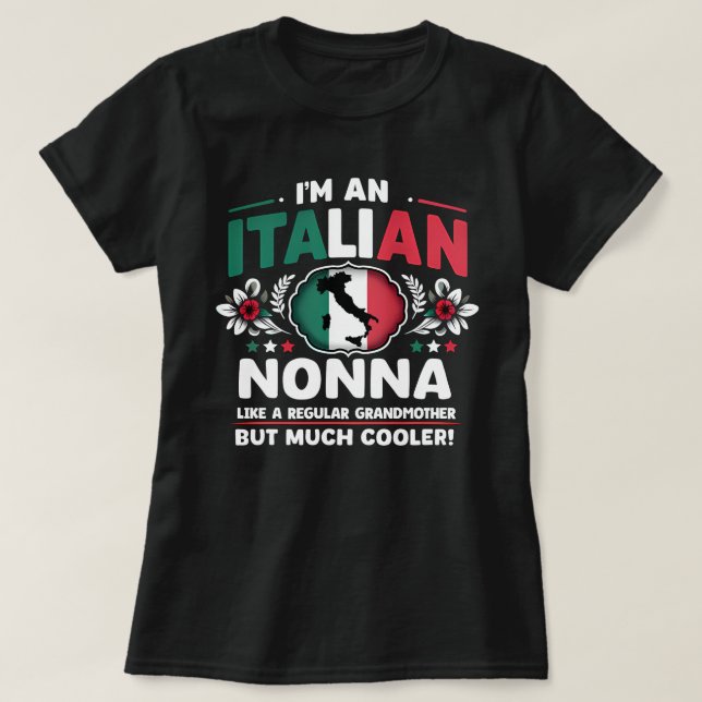 Ich bin eine italienische Nonna T-Shirt (Design vorne)
