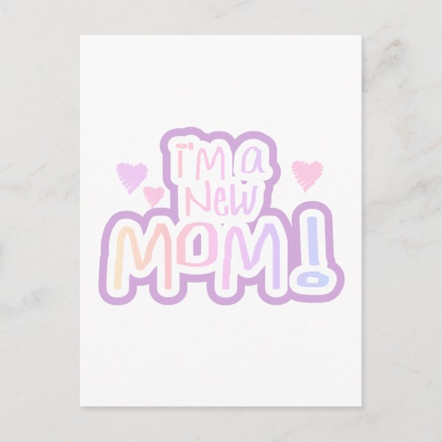 Ich bin eine Junge Mutter, Tshirts und Geschenke Postkarte (Vorderseite)