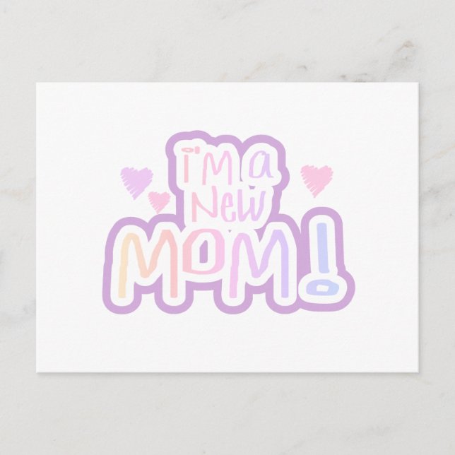 Ich bin eine Junge Mutter, Tshirts und Geschenke Postkarte (Vorderseite)