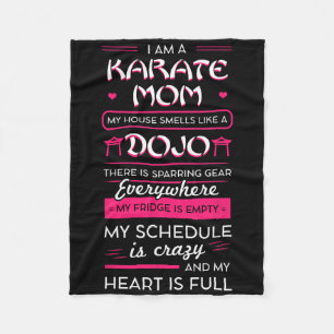 Ich bin eine Karate-Mama japanische Kampfsport-Müt Fleecedecke