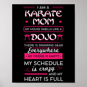 Ich bin eine Karate-Mama Japanische Kampfsportarte Poster