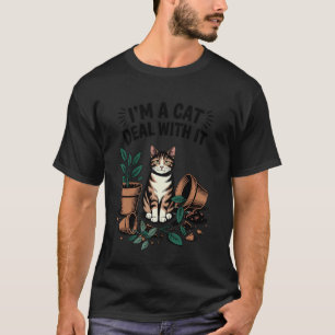 Ich Bin Eine Katze Kümmere Dich Darum Katzen Couch T-Shirt