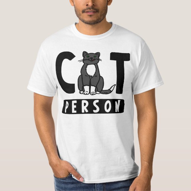 Ich bin eine Katzen-Person T-Shirt (Vorderseite)