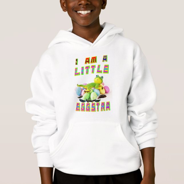 Ich bin eine kleine Eggstra Hoodie (Vorderseite)