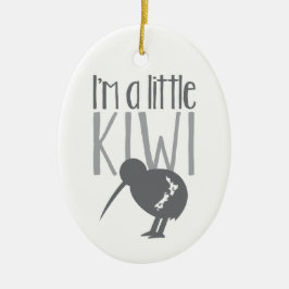 Ich bin eine kleine Kiwi mit niedlichem Keramikornament