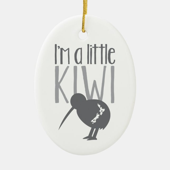 Ich bin eine kleine Kiwi mit niedlichem Keramikornament (Vorne)