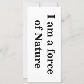 "Ich bin eine Kraft der Natur" Intention Card