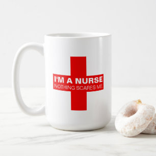 Ich bin eine Krankenschwester, die nichts mich Kaffeetasse