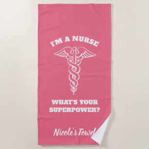 Ich bin eine Krankenschwester, was Ihr Supermacht Strandtuch