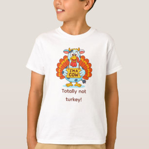 Ich bin eine Kuh Truthahn   Lustige Thanksgiving-V T-Shirt