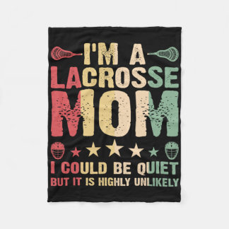 Ich bin eine Lacrosse Mama Funny Lacrosse Mama Pla Fleecedecke